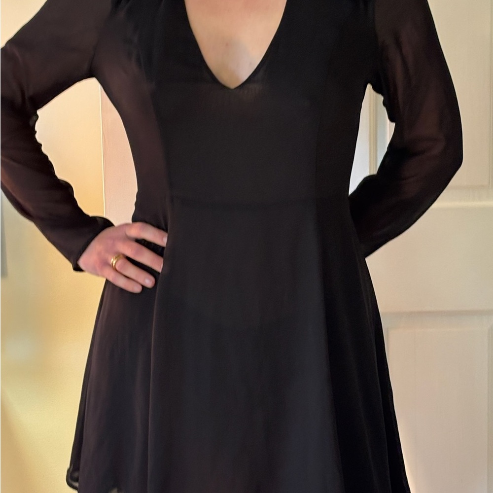 Sexy yet tasteful Privacy Please Black Sheer Dress
